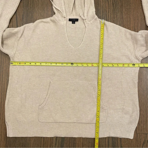 J. Crew Summer 2021 Ribbed Cotton-Cashmere Hoodie - Picture 6 of 8